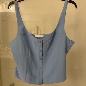 Blue crop top